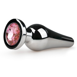 Anální šperk Metal Butt Plug No. 11 - Silver/Pink