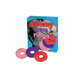 Gummy Love Rings - jedlé erekční kroužky 3ks