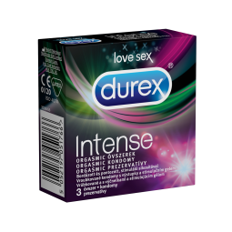 Durex Intense Orgasmic 3 ks vroubkované kondomy se stimulačním gelem