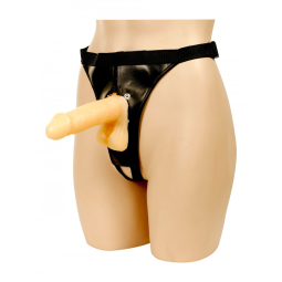 Jelly Dong strap on - Připínací penis s varlaty 18cm