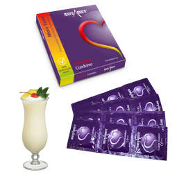 Kondomy MoreAmore - Condom Tasty Skin Pinacolada 1 ks