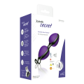 Joyballs Secret fialové silikonové Venušiny kuličky s patentovaným poutkem