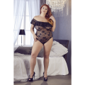 Černé krajkové body Carmen - 2XL