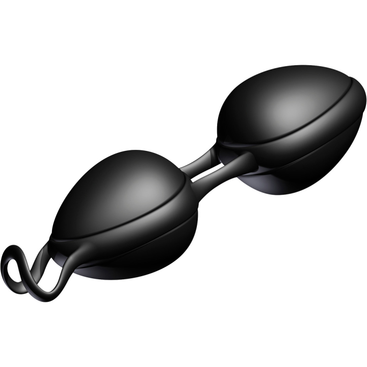 Joyballs secret černé silikonové Venušiny kuličky s patentovaným poutkem