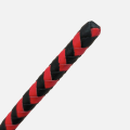 Pletený kožený karabáč Elegán – červeno-černý