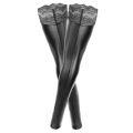 Noir Lesklé samodržící punčochy 4XL