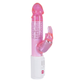 Horny Rabbit Sparkling clear - Rotační vibrátor se stimulátorem klitorisu