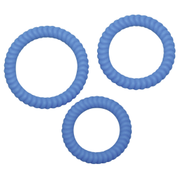 Sada 3 silikonových kroužků s různou velikostí Lust 3 Blue