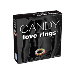 Balení 3 žertovných jedlých kroužků na penis Candy Love Rings