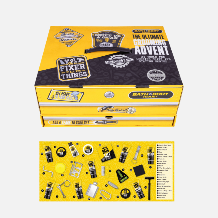 ACCENTRA Adventní kalendář pro muže Bath & Body Toolkit