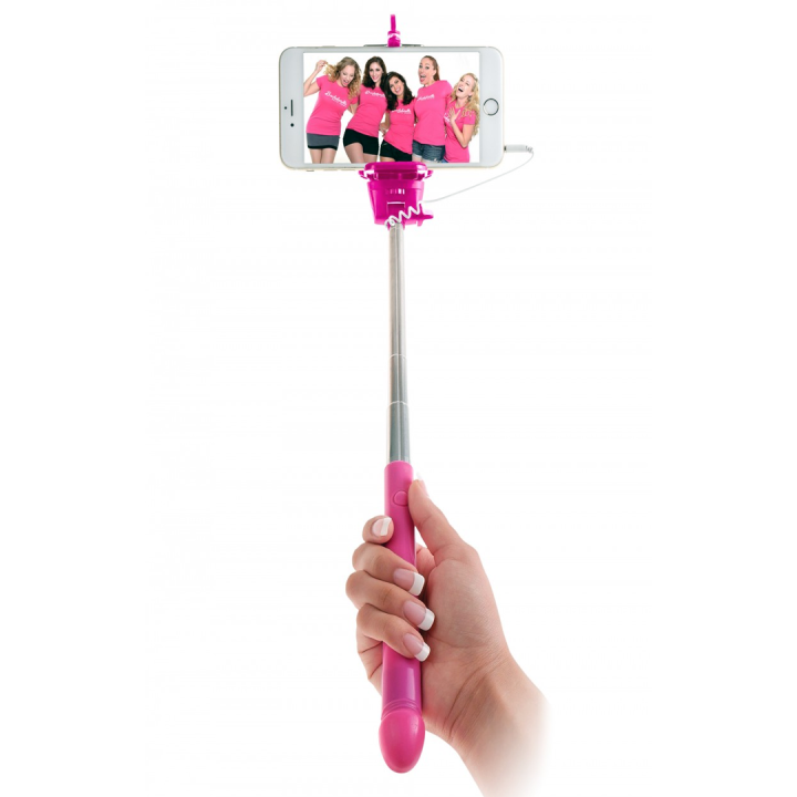 Bp Pecker Růžová selfie tyč s penisem