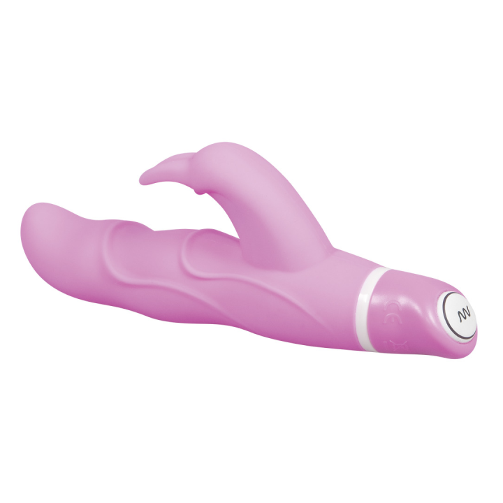 Smile G-Bunny - Silikonový vibrátor s dráždičem na klitoris, 7 vibrací