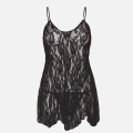 Černá krajková košilka Leg Avenue Rose Lace s tangy