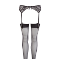 Černý podvazkový pás a silonky Carmen