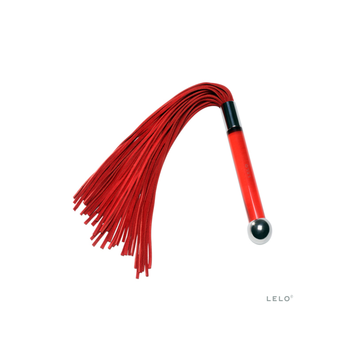 LELO - Sensua Suede Whip Red - bičík s třásněmi