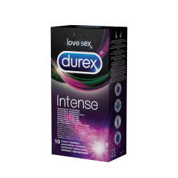 Durex Intense Orgasmic 10 ks vroubkované kondomy se stimulačním gelem