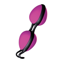 Joyballs Secret růžové silikonové Venušiny kuličky s patentovaným poutkem