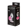 Ocelový anální kolík s růžovým šperkem Lola Diamond small