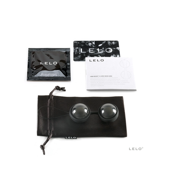 LELO Luna Beads Noir Luxusní vyjímatelné Venušiny kuličky v černém provedení
