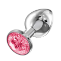 Ocelový anální kolík s růžovým šperkem Lola Diamond large