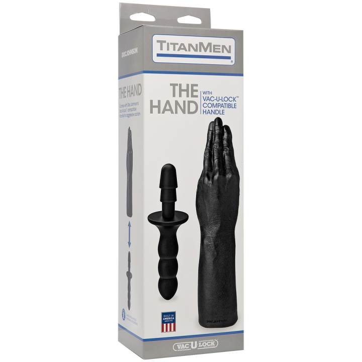 TitanMen The Hand with Vac-U-Lock - Masturbační černá ruka