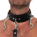 Red Blush - BDSM sada pouta, obojek a kříž - černočervená
