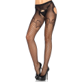 Leg Avenue Suspender Hose Duchess Lace - Černé punčochy