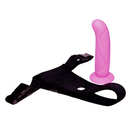 Smile Switch Soft Strap-On - Odnímatelný připínací silikonový penis růžový