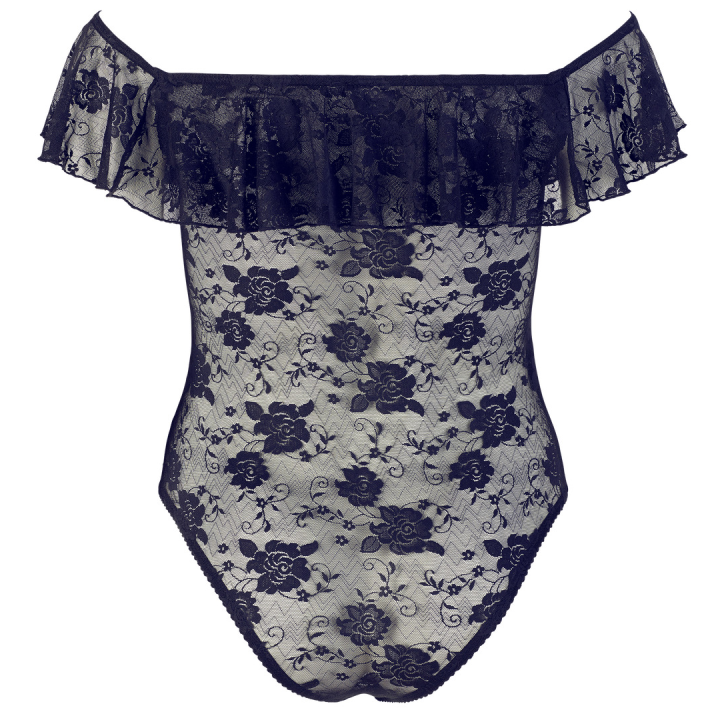 Černé krajkové body Carmen - 2XL