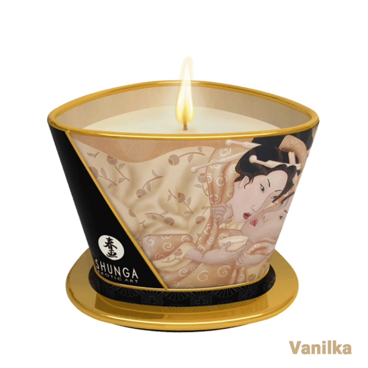 Shunga masážní svíčka vanilka
