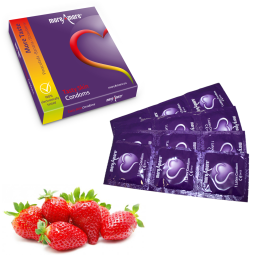 Kondomy MoreAmore - Condom Tasty Skin Jahoda 1 ks