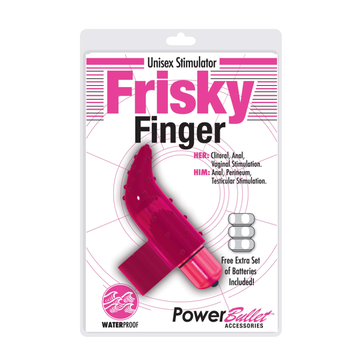 PowerBullet Frisky Finger - Voděodolný mini vibrátor na prst
