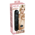 Naturskin Big Vibe - Černý realistický vibrátor větších rozměrů s intenzivní vibrací
