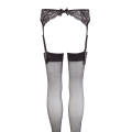 Černý podvazkový pás a silonky Carmen