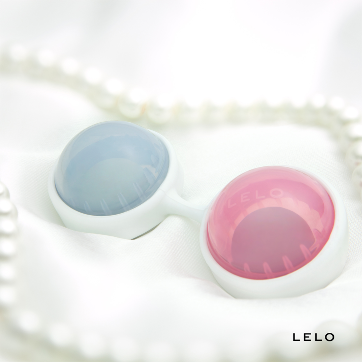 LELO Luna mini růžová/modrá vyjímatelné Venušiny kuličky